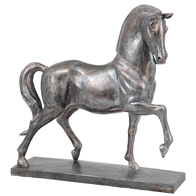 STATUE HORSE AMIRAL SILVER in der Gruppe Dekoration / Skulpturen & Bücherstütze bei Miljögården (620216)