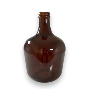 RECYCLED GLASS VASE DAMEJEANNE SMALL DARK BROWN