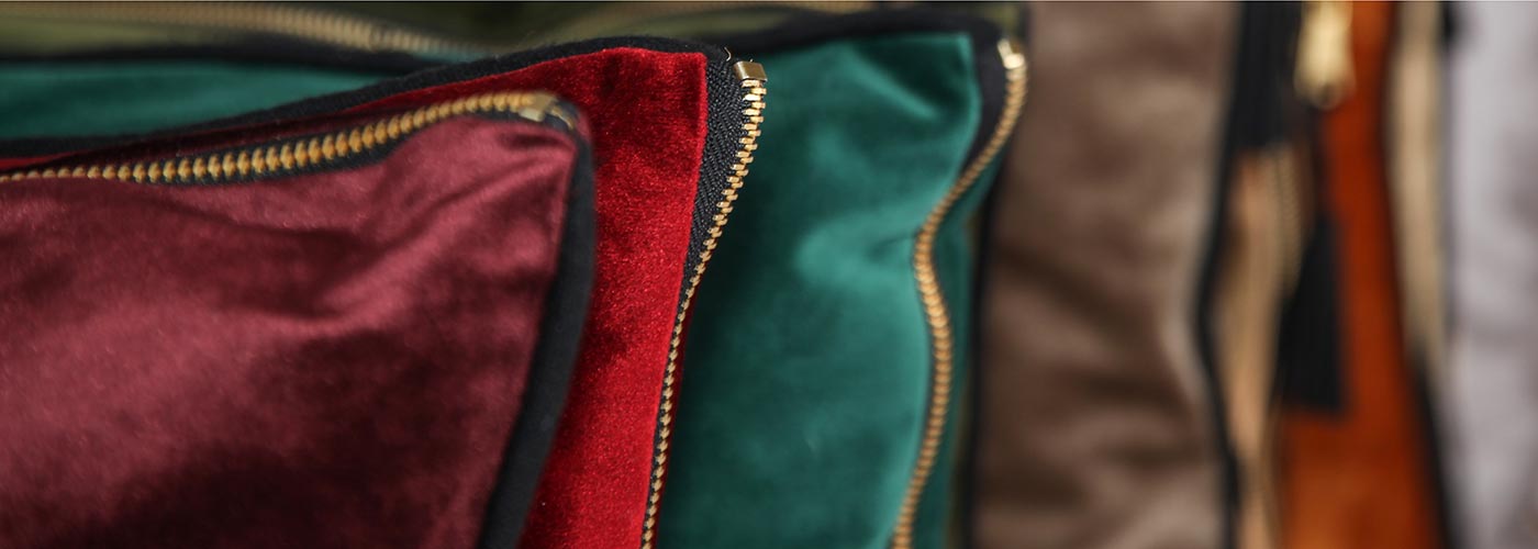velvet cushions