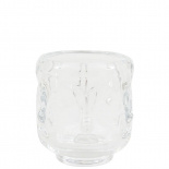 CANDLE HOLDER VISAGE SMALL CLEAR