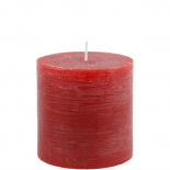 CANDLE 10X10CM RED  64HR
