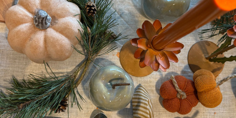 Höstdukning i orange