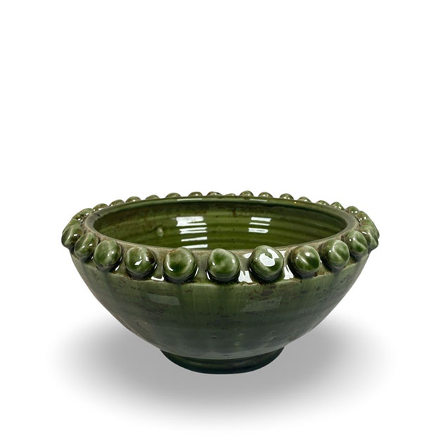 GRACE BOWL DOT GREEN M in the group Table Setting / SERVING ACCESSORIES  / Bowls & Trays at Miljögården (018960)