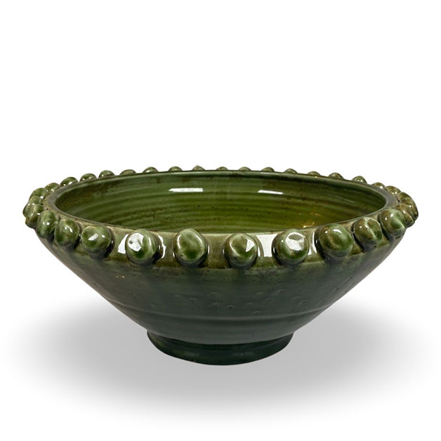 GRACE BOWL DOT GREEN L in the group Table Setting / SERVING ACCESSORIES  / Bowls & Trays at Miljögården (019060)