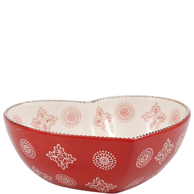 BOWL MERRY HEART LARGE in the group Autumn / Winter 22 / Classic Red at Miljögården (036740)