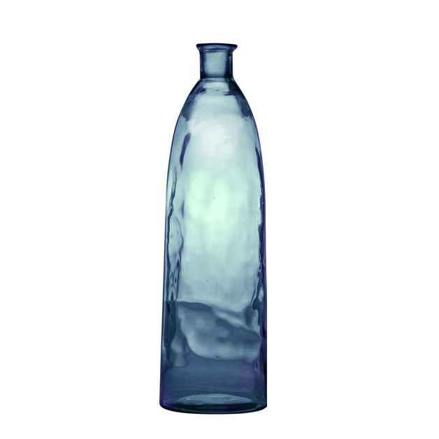RECYCLED GLASS VASE CLASSIC BLUE LARGE i gruppen Hållbart / Återvunnet glas  hos Miljögården (044180)