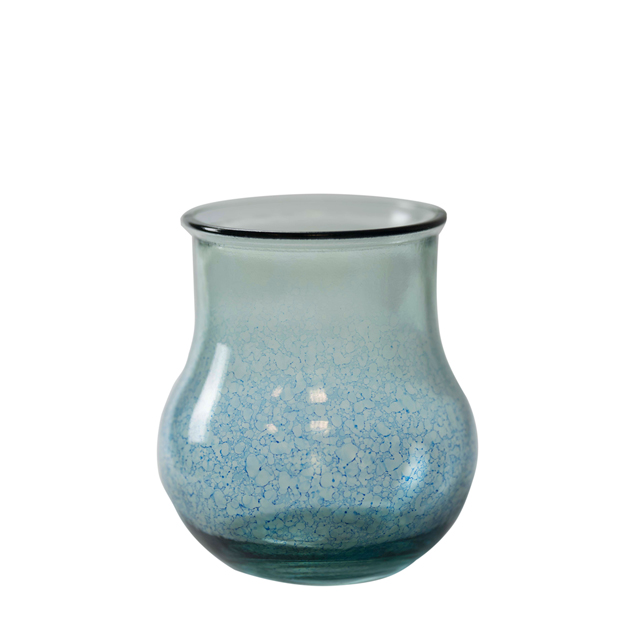 RECYCLED GLASS VASE BARBIDOU BLUE i gruppen Hållbart / Återvunnet glas  hos Miljögården (045380)