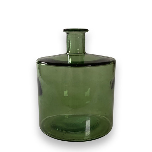RECYCLED GLASS VASE ANGULAR SMALL GREEN i gruppen Hållbart / Återvunnet glas  hos Miljögården (047660)