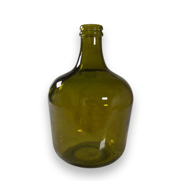 RECYCLED GLASS VASE DAMEJEANNE SMALL MOSS GREEN i gruppen Hållbart / Återvunnet glas  hos Miljögården (047861)