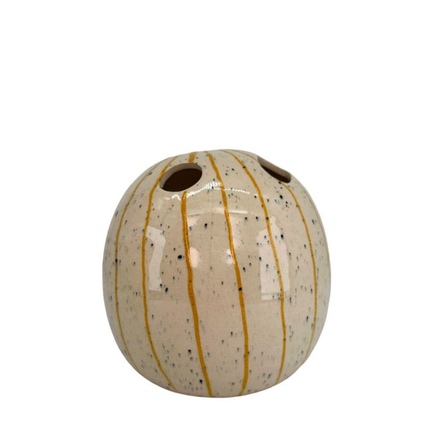 VASE STRIPES YELLOW S i gruppen Krukor & Vaser / VASER & KANNOR hos Miljögården (072410-1)