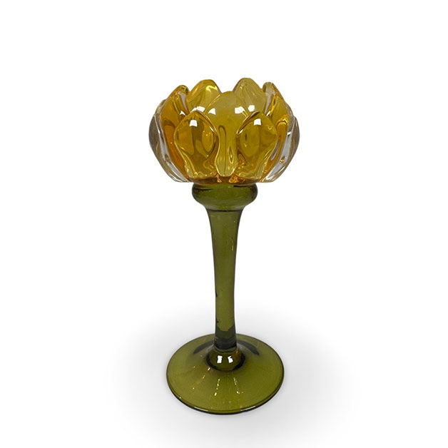 CANDLE HOLDER PROTEA SMALL LIGHT- YELLOW i gruppen Dekoration / Ljuslyktor hos Miljögården (138110)