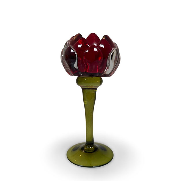 CANDLE HOLDER PROTEA SMALL DARK- RED in der Gruppe Dekoration / WINDLICHTER  bei Miljögården (138141)