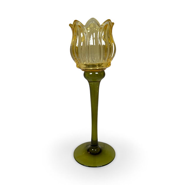 CANDLE HOLDER TULIP LARGE LIGHT-YELLOW i gruppen Dekoration / Ljuslyktor hos Miljögården (138310)