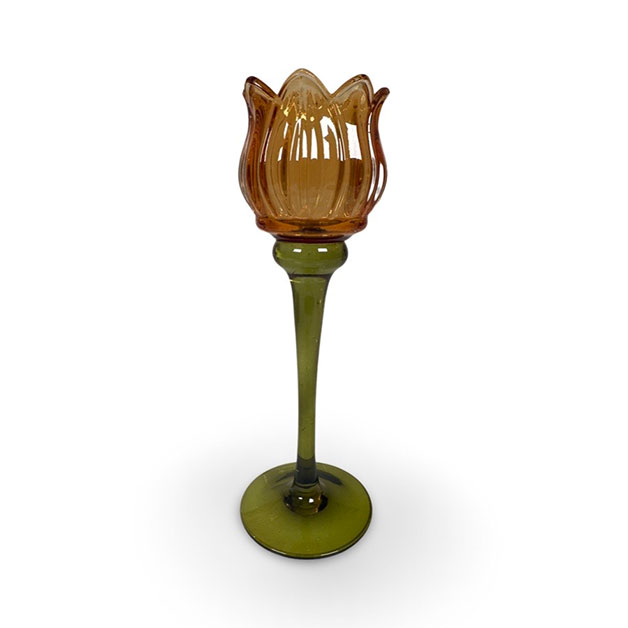 CANDLE HOLDER TULIP LARGE DARK-ORANGE i gruppen Dekoration / LJUSLYKTOR hos Miljögården (138331)