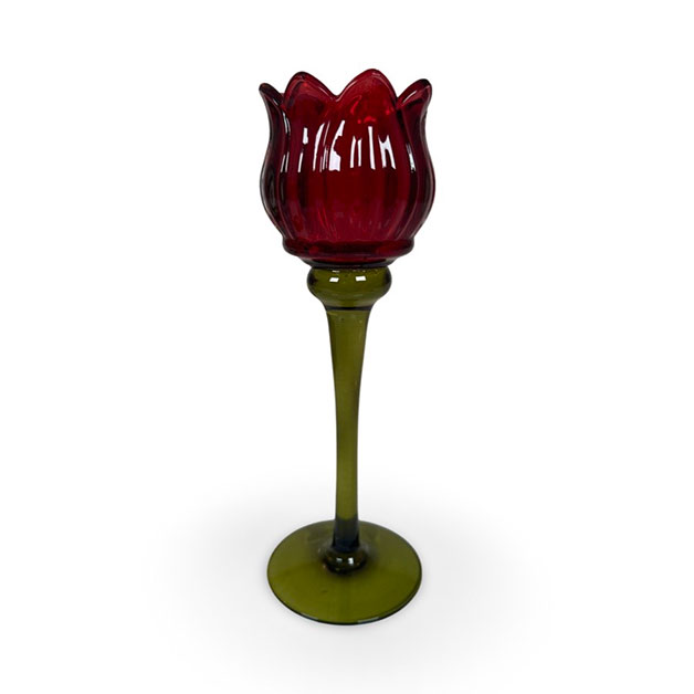 CANDLE HOLDER TULIP LARGE DARK-RED in the group Decoration / Lanterns at Miljögården (138341)