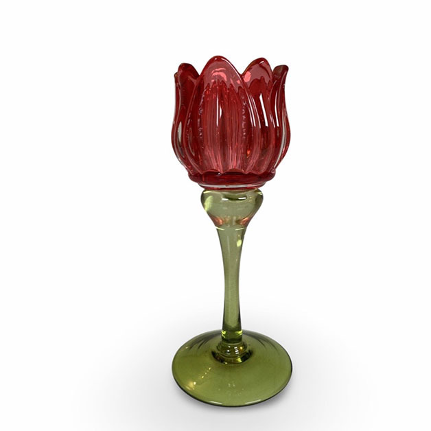 CANDLE HOLDER TULIP RED i gruppen Dekoration / Ljuslyktor hos Miljögården (140240)