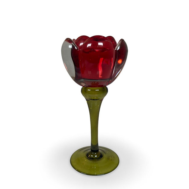 CANDLE HOLDER ROSE SMALL DARK-RED in the group Decoration / Lanterns at Miljögården (140341)