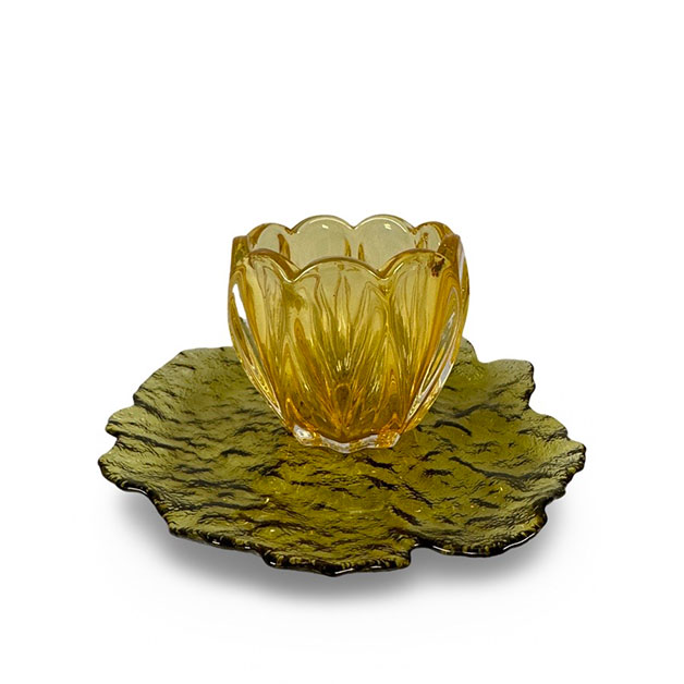 CANDLE HOLDER NYMPHAEA YELLOW i gruppen Dekoration / Ljuslyktor hos Miljögården (140410)