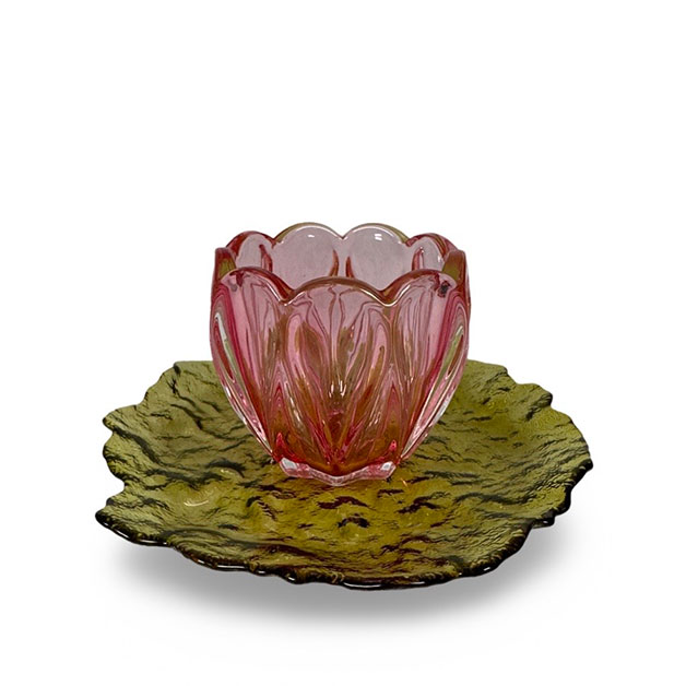 CANDLE HOLDER NYMPHAEA PINK i gruppen Dekoration / Ljuslyktor hos Miljögården (140420)