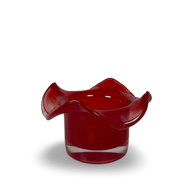 CANDLE HOLDER FLOUNCE RED i gruppen Sommar  / VÅR/SOMMAR 25 hos Miljögården (148440)