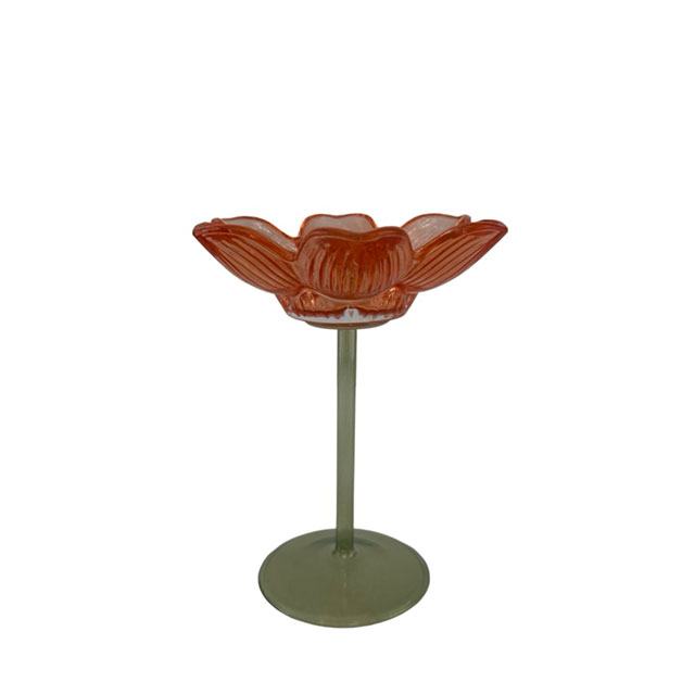 CANDLE HOLDER PETAL ORANGE S i gruppen Dekoration / LJUSLYKTOR hos Miljögården (149630-S)