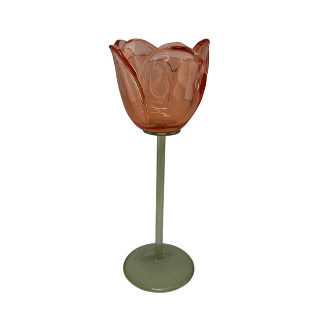 CANDLE HOLDER TULIA ORANGE L i gruppen Dekoration / LJUSLYKTOR hos Miljögården (149730-L)