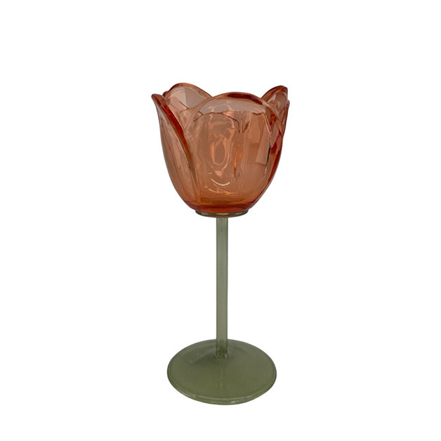 CANDLE HOLDER TULIA ORANGE S i gruppen Dekoration / LJUSLYKTOR hos Miljögården (149730-S)