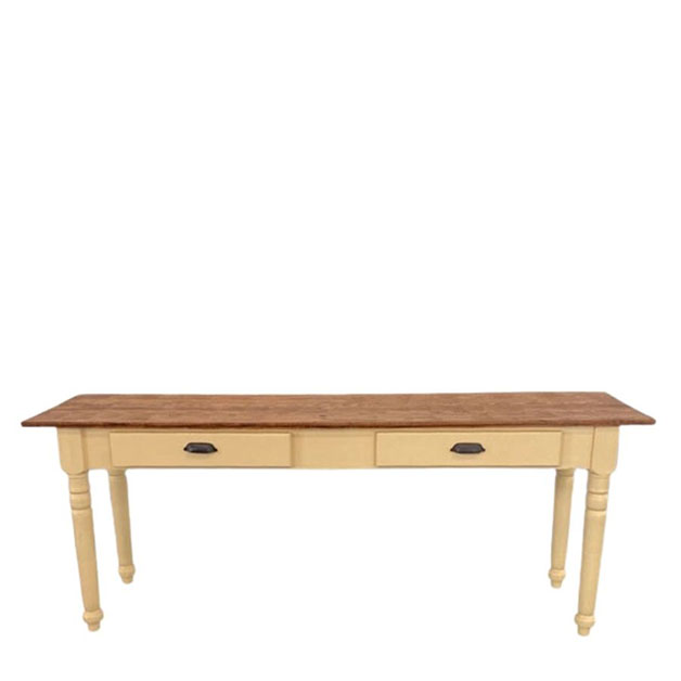 SIDE TABLE KRISTINA LIN VALNÖT/LJUSGUL i gruppen Möbler / MÖBELSERIER / Linoljabehandlat hos Miljögården (410710)