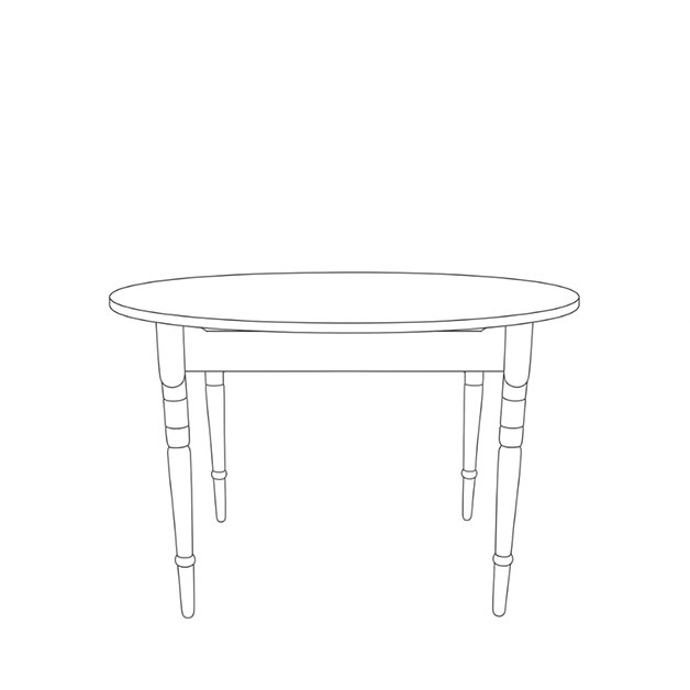 ROUND TABLE KRISTINA SPECIAL i gruppen Möbler / MÖBELSERIER / Linoljabehandlat hos Miljögården (4124)