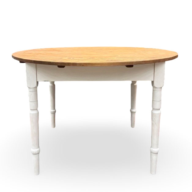 ROUND TABLE KRISTINA LIN VALNÖT/GRÄDDVIT in the group Furniture / FURNITURE SERIES / Linseed oil at Miljögården (412408)