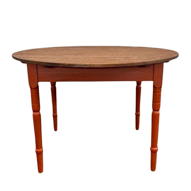 ROUND TABLE KRISTINA LIN VALNÖT/RÖDOCKRA in der Gruppe Möbel / MÖBELSERIEN / Leinöl bei Miljögården (412440)