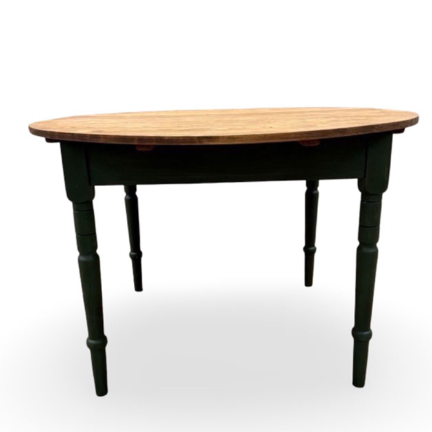 ROUND TABLE KRISTINA LIN VALNÖT/KÖPENHAMNSGRÖN in the group Furniture / FURNITURE SERIES / Linseed oil at Miljögården (412465)