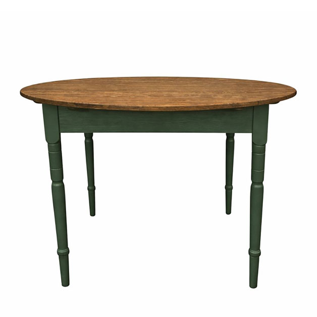 ROUND TABLE KRISTINA LIN VALNÖT/KÖPENHAMNSGRÖN i gruppen Möbler / MÖBELSERIER / Linoljabehandlat hos Miljögården (412465)
