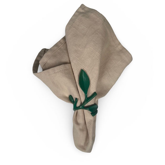 NAPKIN RING BRANCH GREEN i gruppen Dukning / SERVERINGS-TILLBEHÖR / Servering & Dekoration hos Miljögården (548260)