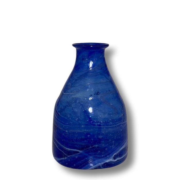 VASE MARIBELLE nr2 BLUE RECYCLED GLASS i gruppen Krukor & Vaser / Vaser & Kannor hos Miljögården (575080)