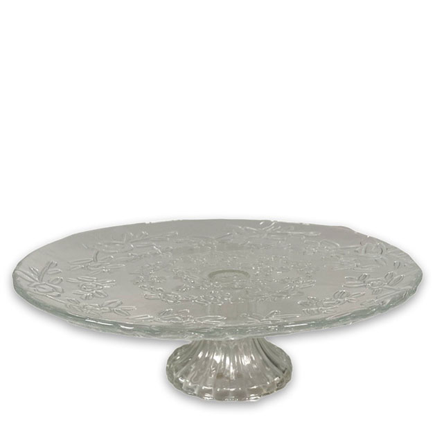 CAKE PLATE BRANCHES CLEAR L i gruppen Dukning / SERVERINGS-TILLBEHÖR / Skålar & Fat hos Miljögården (589600-L)