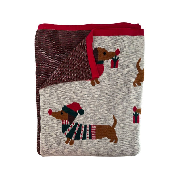 THROW DACHSHUND i gruppen Textilier / PLÄDAR hos Miljögården (688088)