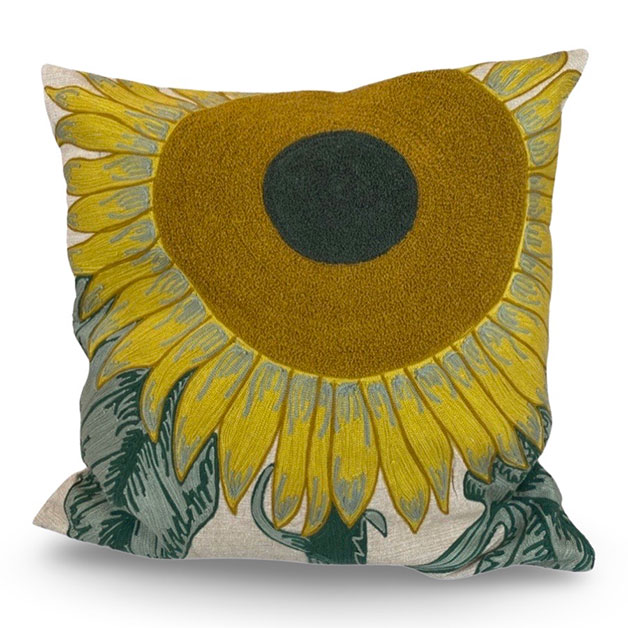 CUSHION COVER SUNGOLD in der Gruppe Textilien / Kissenhüllen / Gestickte Kissenhüllen bei Miljögården (719550)