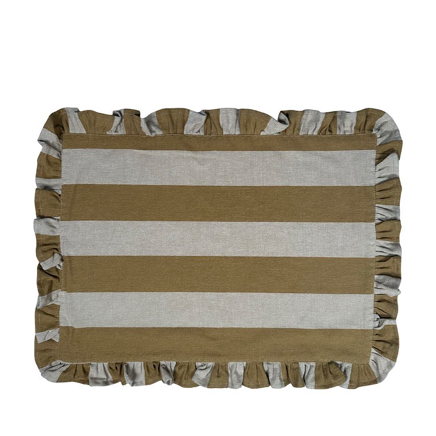 PLACE MAT FLOUNCE MUSTARD i gruppen Dukning / SERVERINGS-TILLBEHÖR / Underlägg hos Miljögården (721310-1)