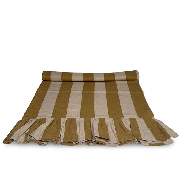 RUNNER FLOUNCE MUSTARD in the group Table Setting / SERVING ACCESSORIES  / Table cloths at Miljögården (721310-2)