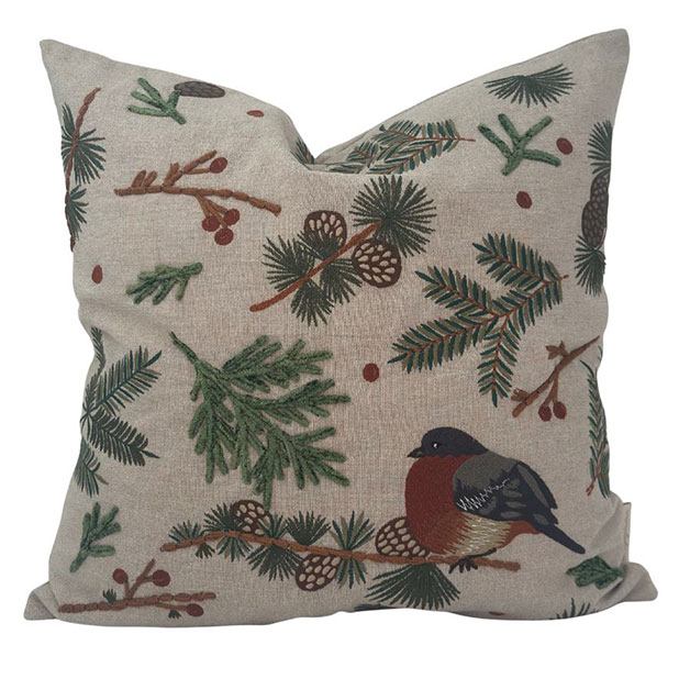 CUSHION COVER ERITHACUS i gruppen Textilier / KUDDFODRAL / Broderade kuddfodral hos Miljögården (722750)