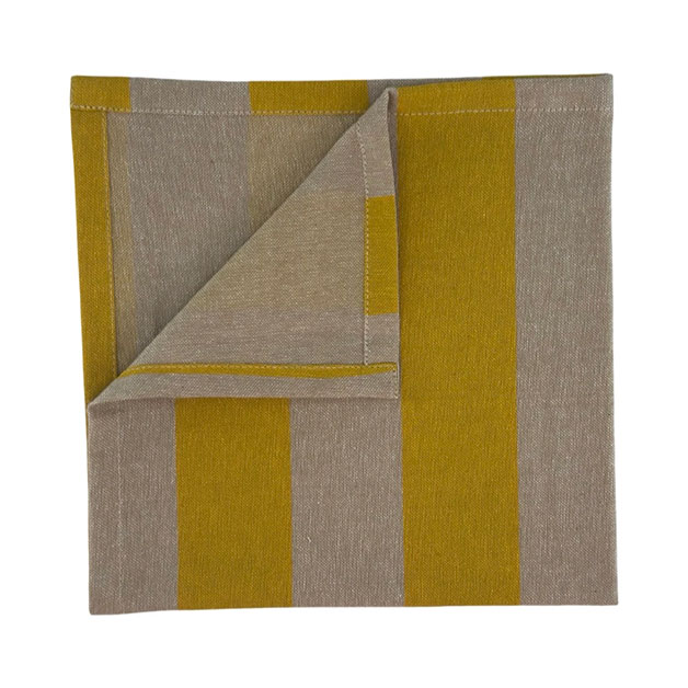 NAPKIN BLOCK STRIPE YELLOW i gruppen Textilier / KÖKSTEXTILIER hos Miljögården (725610)