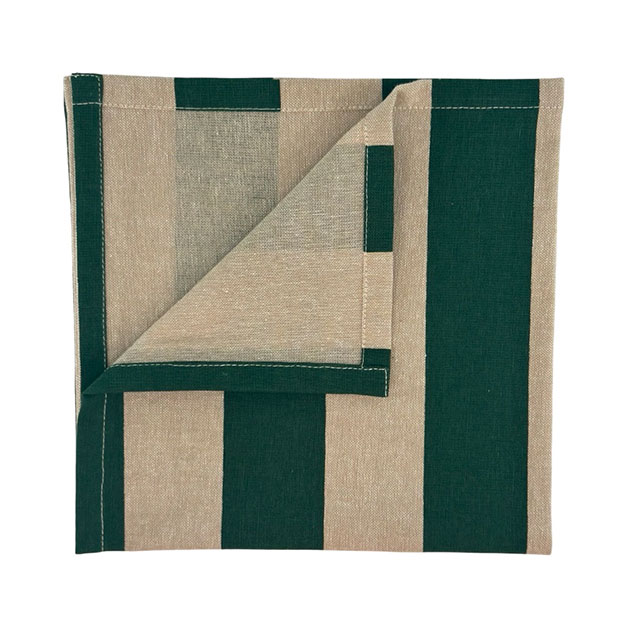 NAPKIN BLOCK STRIPE GREEN i gruppen Textilier / KÖKSTEXTILIER hos Miljögården (725660)