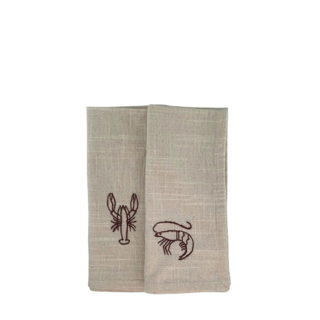 NAPKIN OUTLINE SEA 2ass i gruppen Textilier / KÖKSTEXTILIER hos Miljögården (726188)