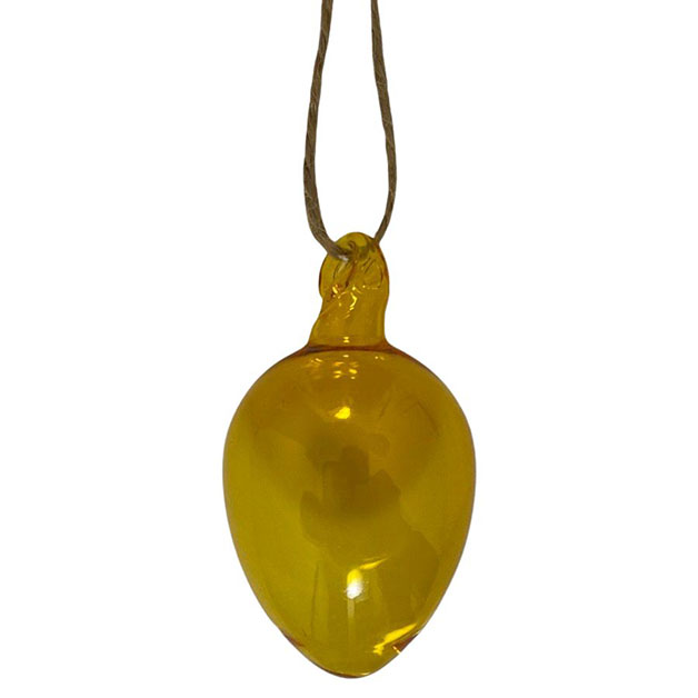 HANGING EGG SHEERE YELLOW SMALL in the group Season / EASTER / Easter egg at Miljögården (800510)