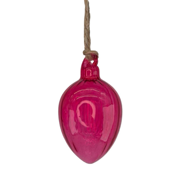HANGING EGG SHEERE SWIRL BRIGHT PINK S i gruppen Säsong / PÅSK / Påskdekoration hos Miljögården (800520-1)