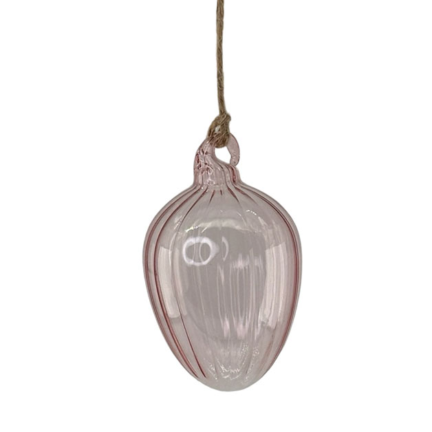 HANGING EGG SHEERE SWIRL LIGHT PINK S i gruppen Säsong / PÅSK / Påskägg hos Miljögården (800521-1)