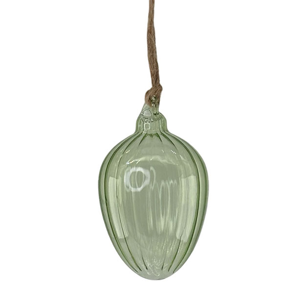 HANGING EGG SHEERE SWIRL LIGHT GREEN S i gruppen Säsong / PÅSK / Påskdekoration hos Miljögården (800561-1)