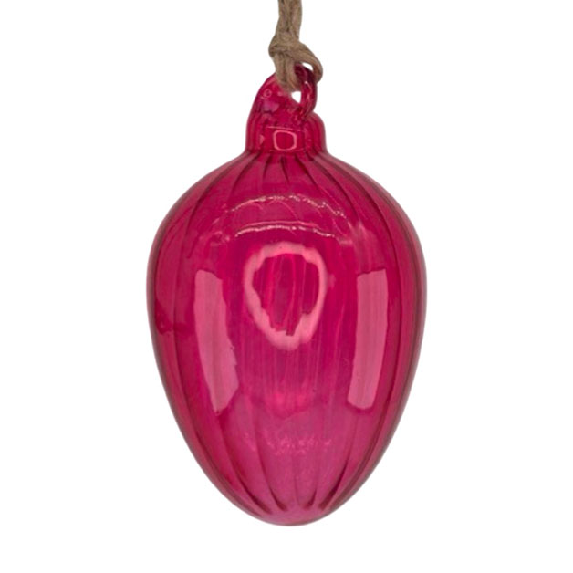 HANGING EGG SHEERE SWIRL BRIGHT PINK L i gruppen Säsong / PÅSK / Påskägg hos Miljögården (800620-1)