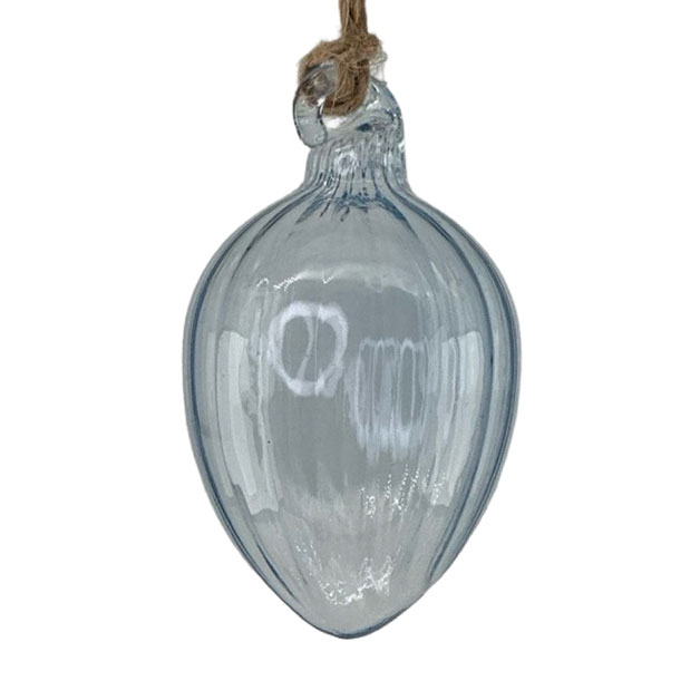 HANGING EGG SHEERE SWIRL LIGHT BLUE L i gruppen Säsong / PÅSK / Påskdekoration hos Miljögården (800683-1)